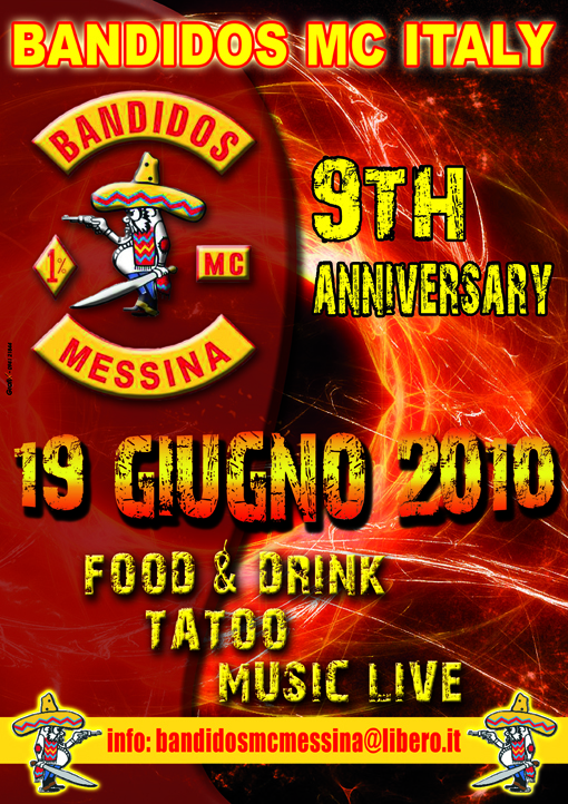 Bandidos Mc Italy 9th Ann Ry Custommania Com