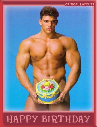 Birthday Card With A Nude Guy With Candle And Cake Birthday Card With A Nude Guy With Candle And Cake